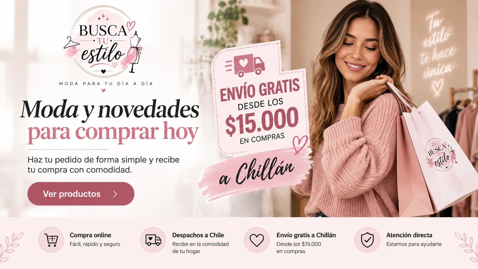 Moda y novedades para comprar hoy. Envío gratis a Chillán desde $15.000 en compras.
